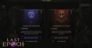 Trade and Item Factions Overview | Last Epoch (Patch 1.2)