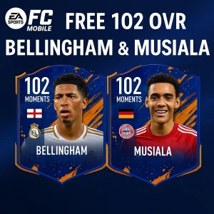 How to Get Free 102 OVR Jude Bellingham & Jamal Musiala Cards in EA FC Mobile