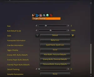 Settings Nameplates