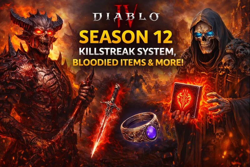 Diablo IV Season 12 Revealed – Killstreak System, Bloodied Items and What Changes Before the Expansion