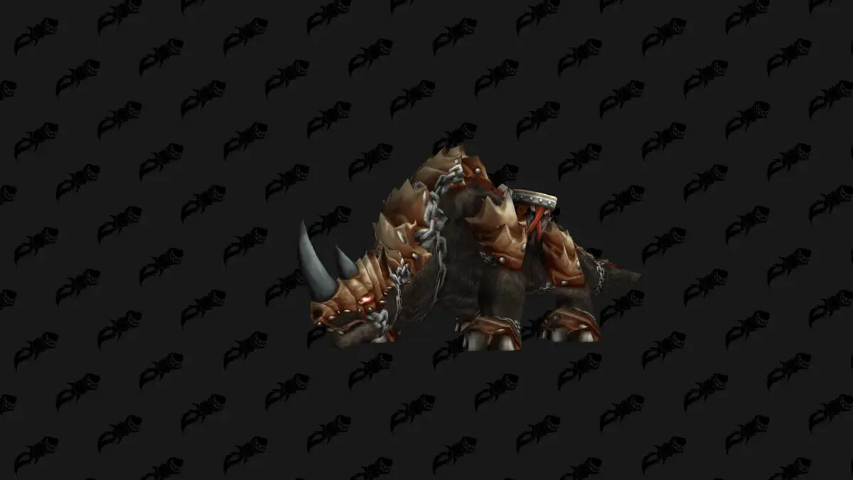 Black War Kodo mount in WoW Forever
