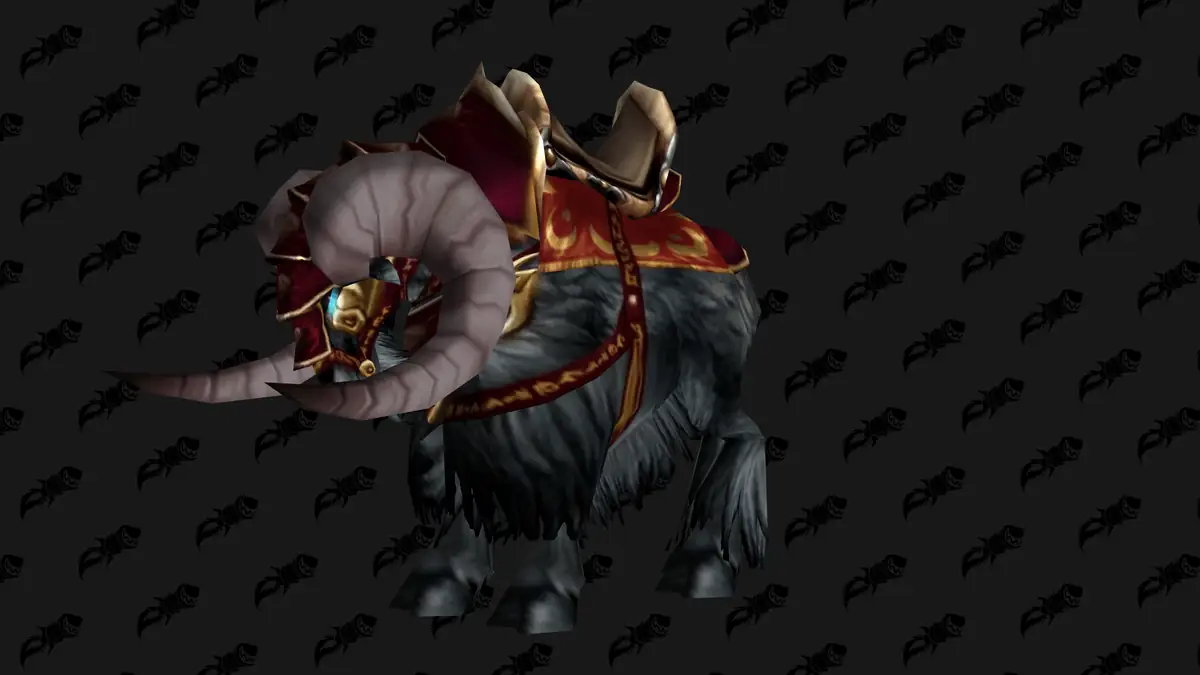 Black War Ram mount in WoW Forever