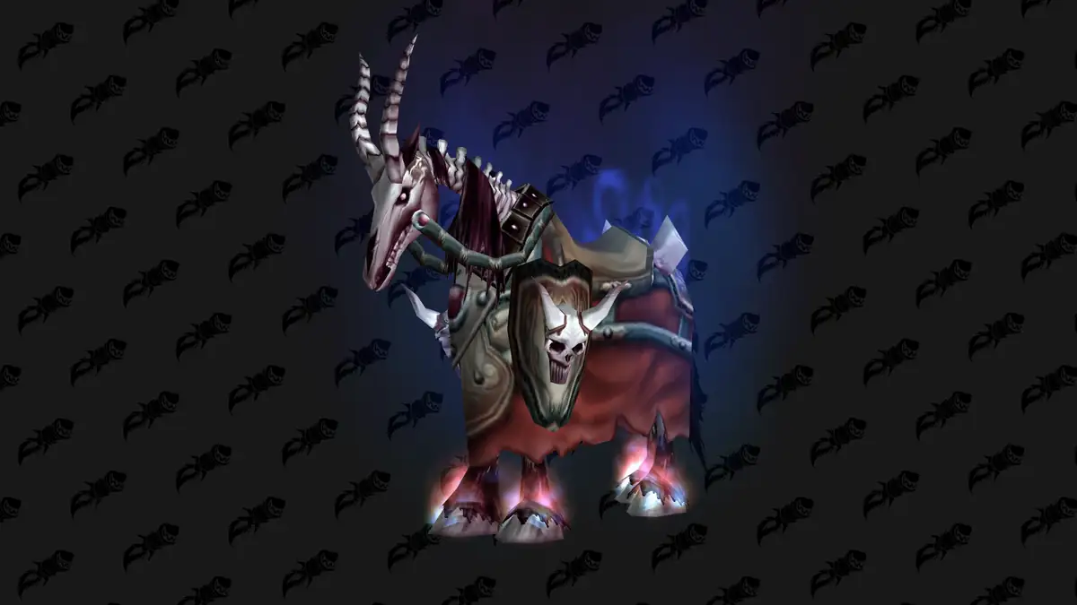 Red Skeletal Warhorse mount in WoW Forever