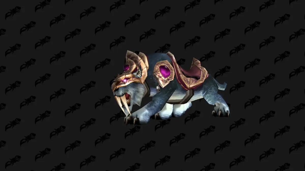 Reins of the Black War Tiger mount in WoW Forever