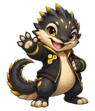 Onlyfarms dragon mascot waving