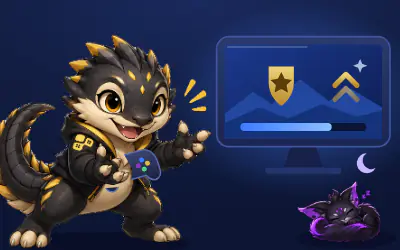 Our dragon booster plays your character on the computer with a gamepad while the fox sleeps: you stay offline.